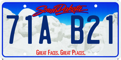 SD license plate 71AB21