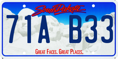 SD license plate 71AB33