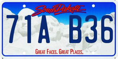 SD license plate 71AB36