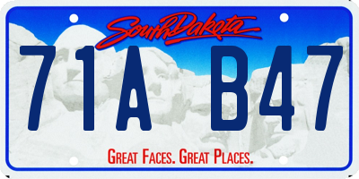 SD license plate 71AB47