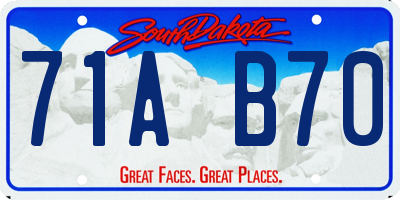 SD license plate 71AB70