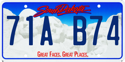 SD license plate 71AB74