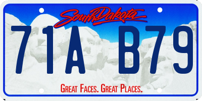 SD license plate 71AB79