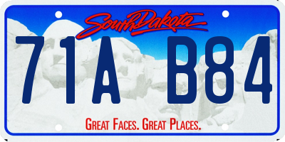 SD license plate 71AB84