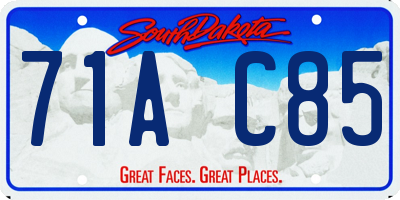 SD license plate 71AC85