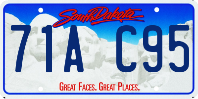 SD license plate 71AC95