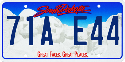 SD license plate 71AE44