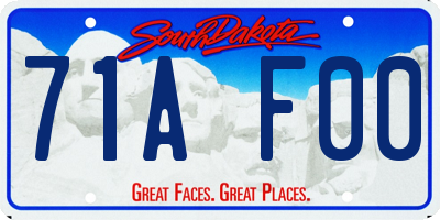 SD license plate 71AF00