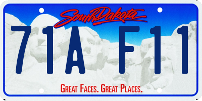 SD license plate 71AF11