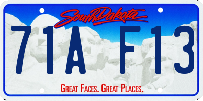 SD license plate 71AF13