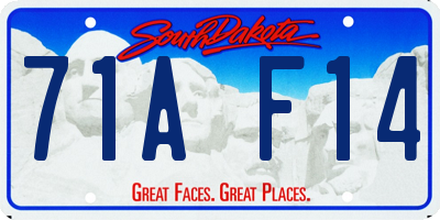SD license plate 71AF14