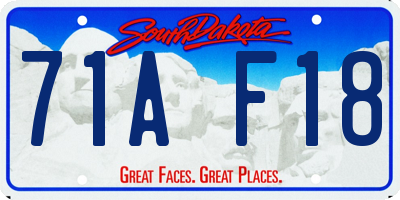SD license plate 71AF18