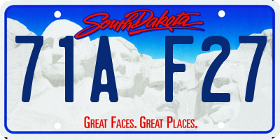 SD license plate 71AF27
