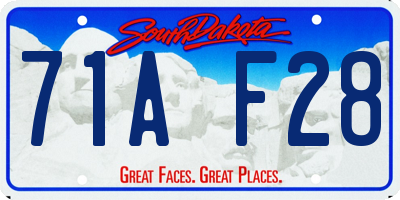 SD license plate 71AF28