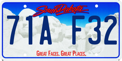 SD license plate 71AF32