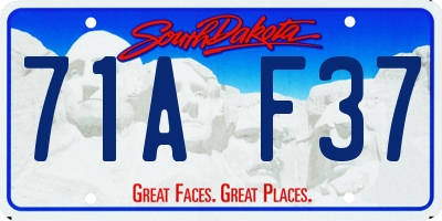 SD license plate 71AF37