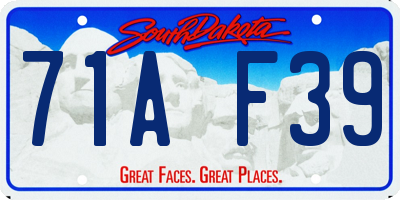 SD license plate 71AF39
