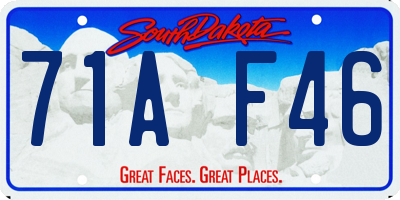 SD license plate 71AF46