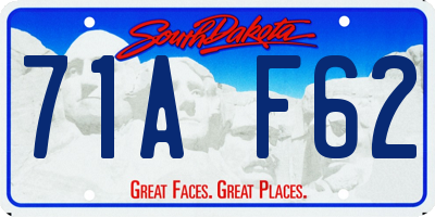 SD license plate 71AF62