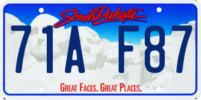 SD license plate 71AF87