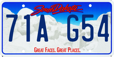 SD license plate 71AG54