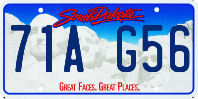 SD license plate 71AG56