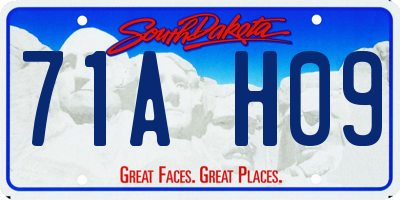 SD license plate 71AH09