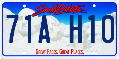SD license plate 71AH10