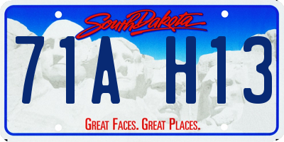 SD license plate 71AH13