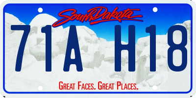 SD license plate 71AH18