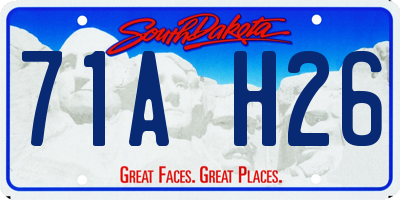 SD license plate 71AH26