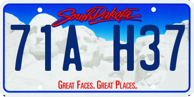 SD license plate 71AH37