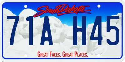 SD license plate 71AH45