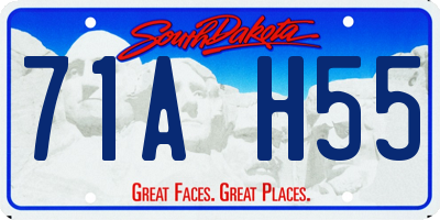 SD license plate 71AH55