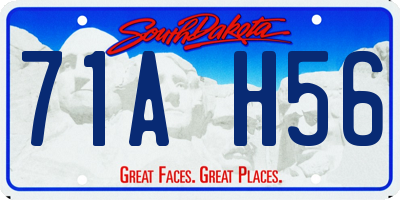 SD license plate 71AH56