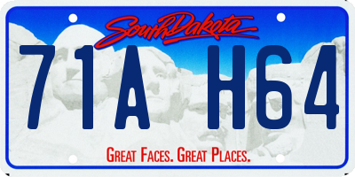 SD license plate 71AH64