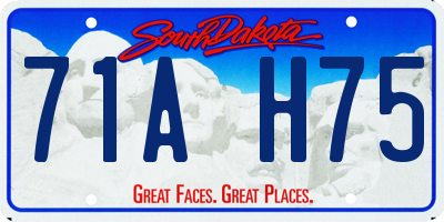SD license plate 71AH75