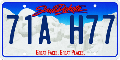 SD license plate 71AH77