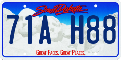 SD license plate 71AH88