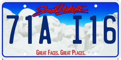 SD license plate 71AI16