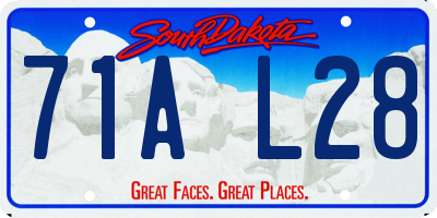 SD license plate 71AL28