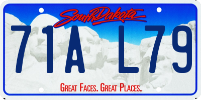 SD license plate 71AL79