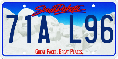 SD license plate 71AL96