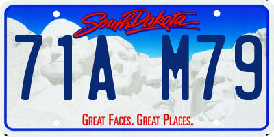 SD license plate 71AM79