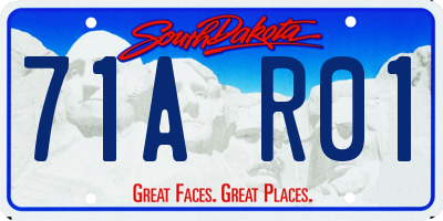 SD license plate 71AR01