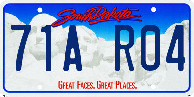 SD license plate 71AR04