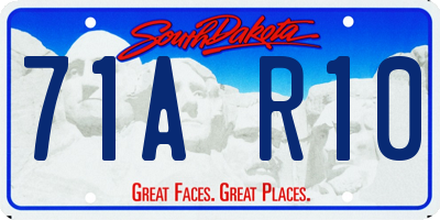 SD license plate 71AR10