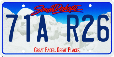 SD license plate 71AR26