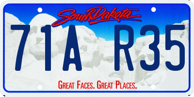 SD license plate 71AR35