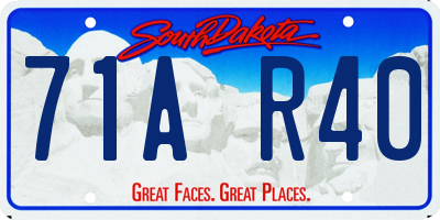 SD license plate 71AR40